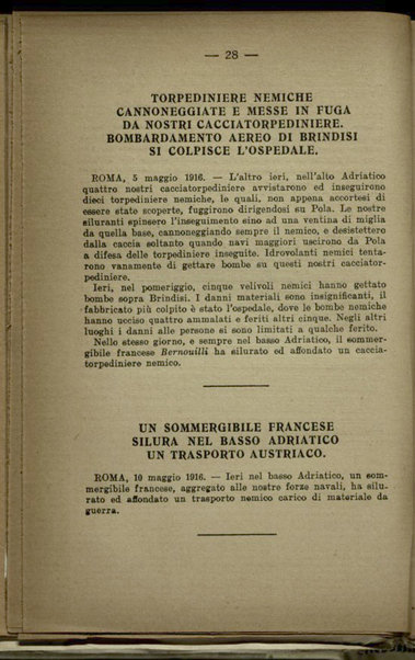 Il diario della nostra guerra : bollettini ufficiali dell'esercito e della marina